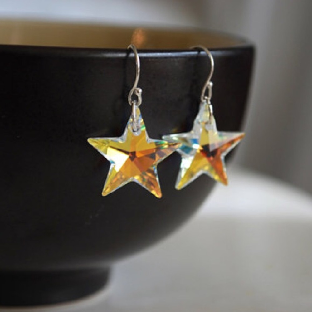Swarovski Crystal Star Earrings